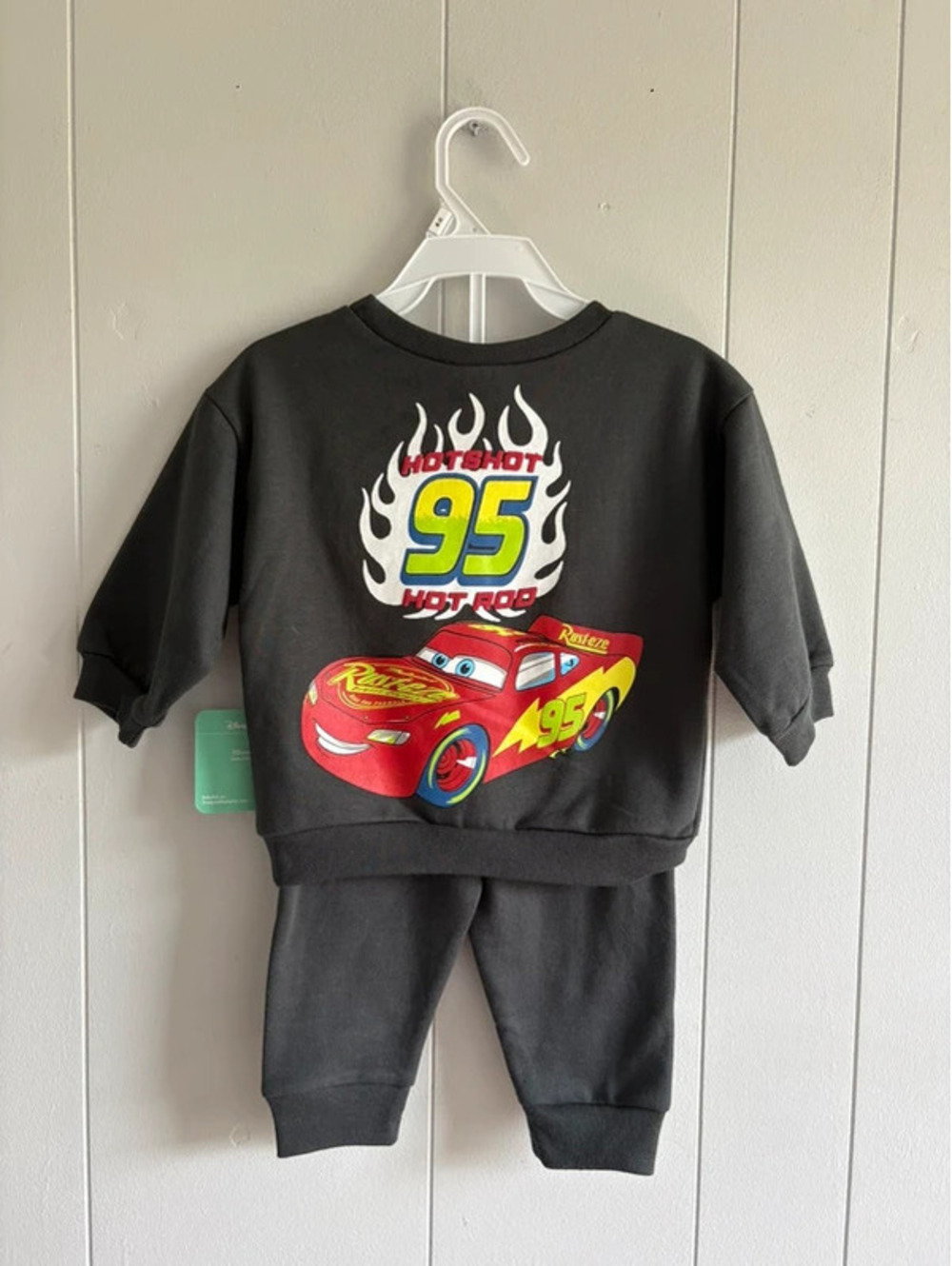 12M Lightning Mcqueen Fleece Matching Set NEW